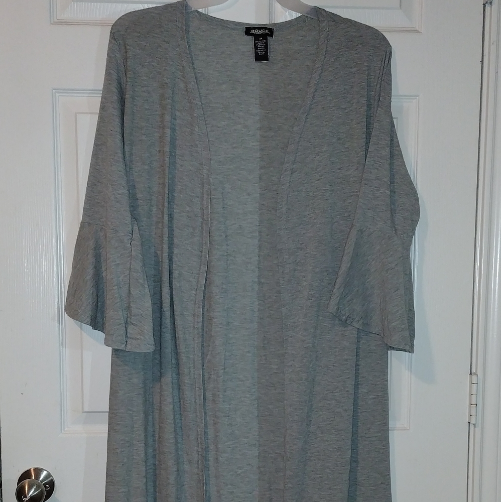 Women's size 3X gray, full length cardigan